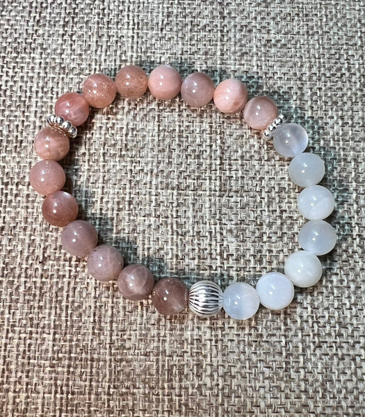 Multi Moonstone Stretch Bracelet