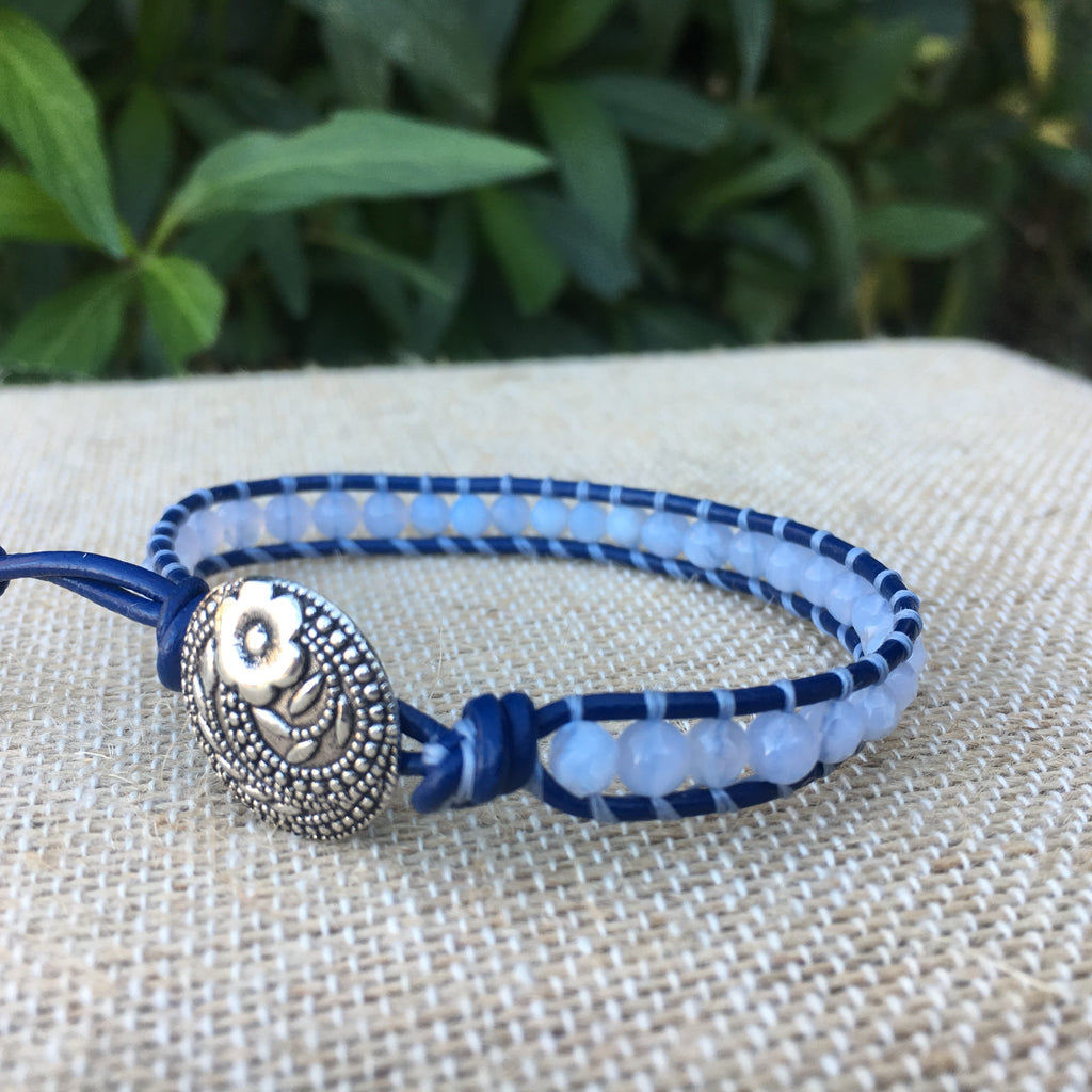 Single Wrap - Blue Lace Agate