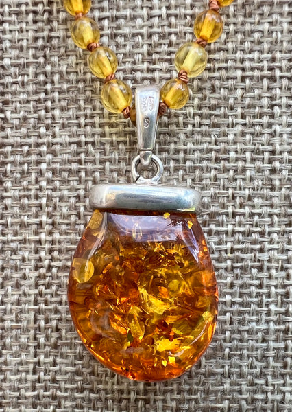 Amber Knotted Necklace