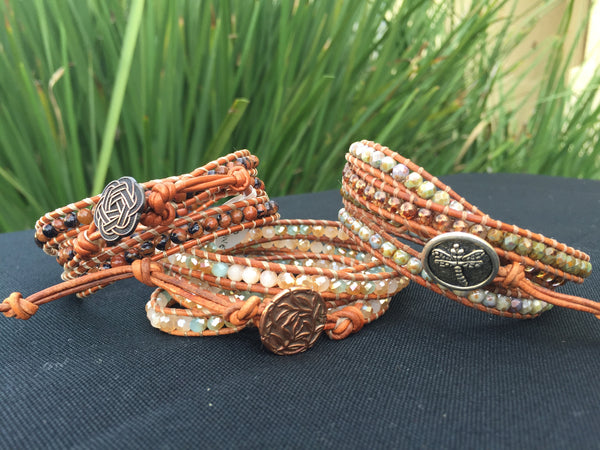 3-Wrap Bracelet - Goldstone - Fall Pick