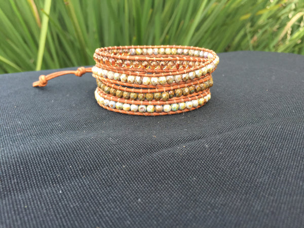 4-Wrap Bracelet - Spring Greens