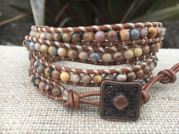 4-Wrap Bracelet - Venus Jasper