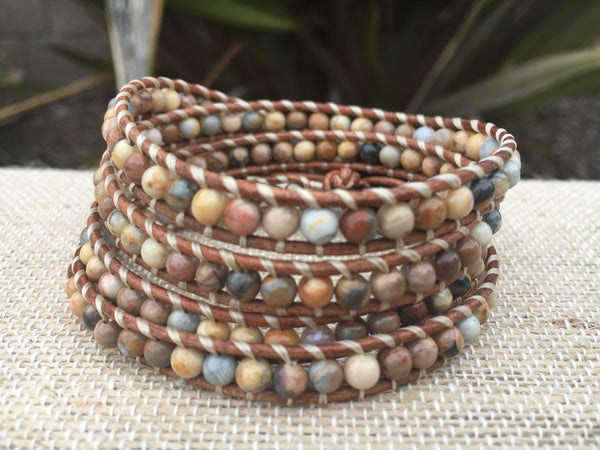 4-Wrap Bracelet - Venus Jasper