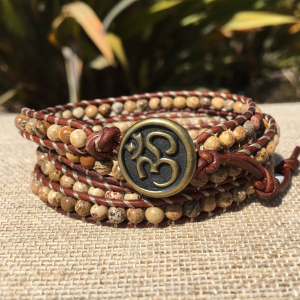 4-Wrap Bracelet - Picture Jasper