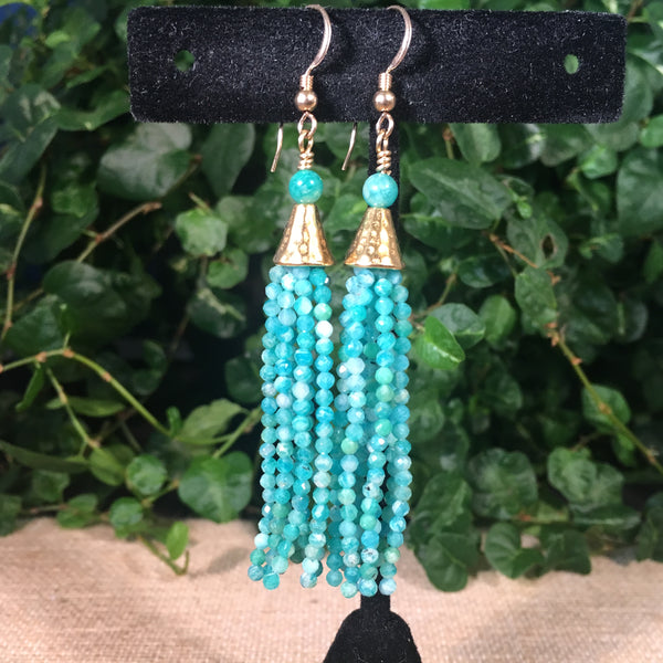 Tassel Earrings - Russian Amazonite