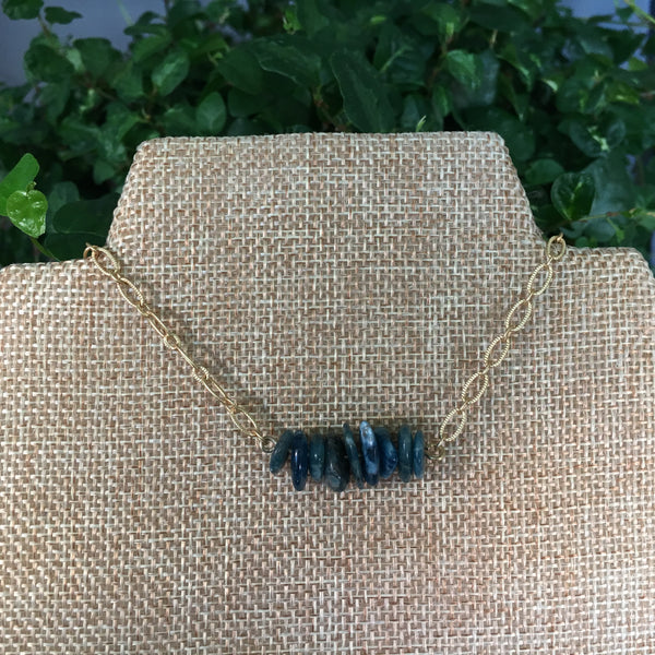 Horizontal Stacked Apatite Necklace