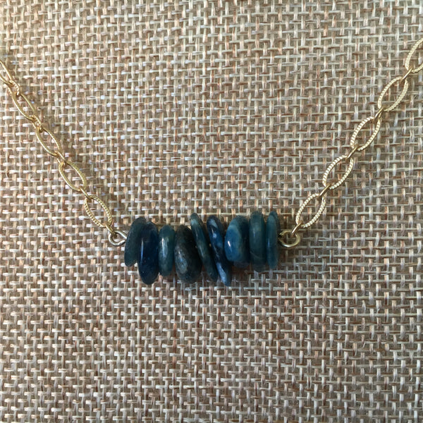 Horizontal Stacked Apatite Necklace