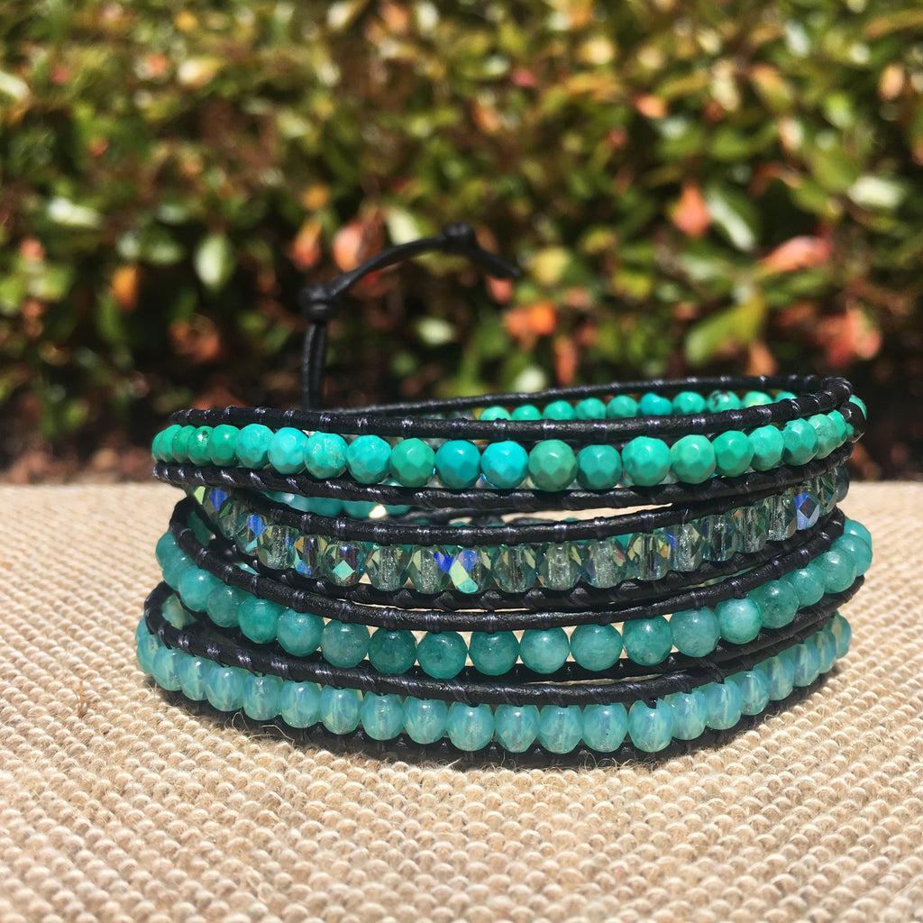 4-wrap Bracelet - Turquoise Mix