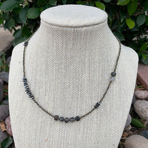 Just a Little Bit Necklace - Tourmalated Quartz